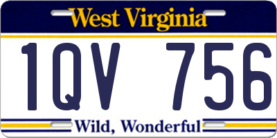 WV license plate 1QV756