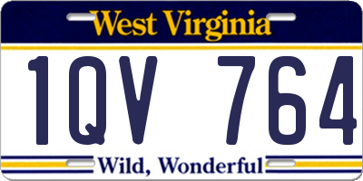 WV license plate 1QV764
