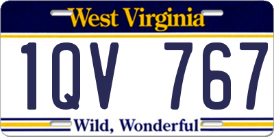WV license plate 1QV767