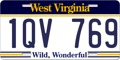 WV license plate 1QV769