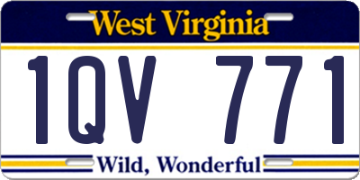 WV license plate 1QV771