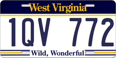 WV license plate 1QV772