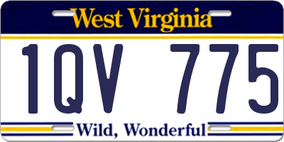 WV license plate 1QV775