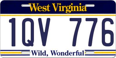 WV license plate 1QV776