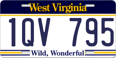 WV license plate 1QV795