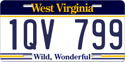 WV license plate 1QV799