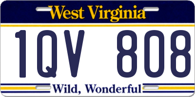 WV license plate 1QV808