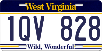 WV license plate 1QV828