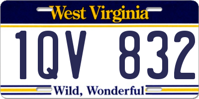 WV license plate 1QV832