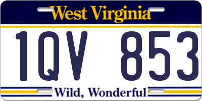 WV license plate 1QV853