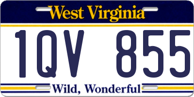 WV license plate 1QV855