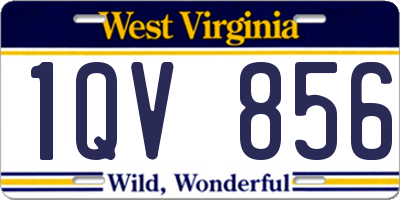 WV license plate 1QV856
