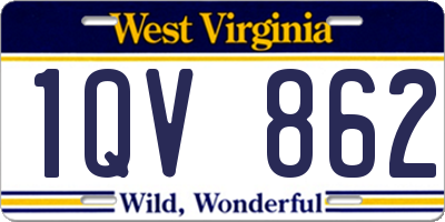 WV license plate 1QV862