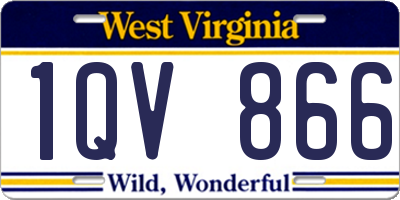 WV license plate 1QV866