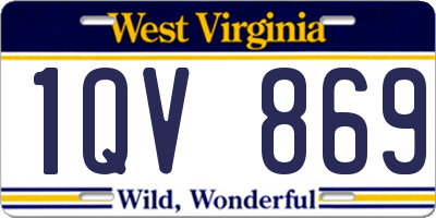 WV license plate 1QV869