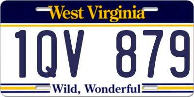WV license plate 1QV879