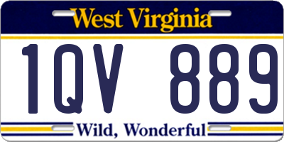 WV license plate 1QV889