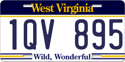 WV license plate 1QV895