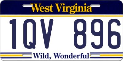 WV license plate 1QV896