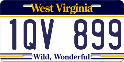 WV license plate 1QV899