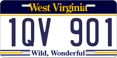 WV license plate 1QV901
