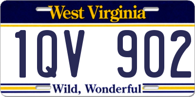 WV license plate 1QV902
