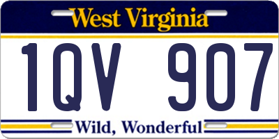 WV license plate 1QV907