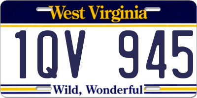 WV license plate 1QV945