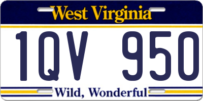 WV license plate 1QV950
