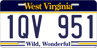 WV license plate 1QV951