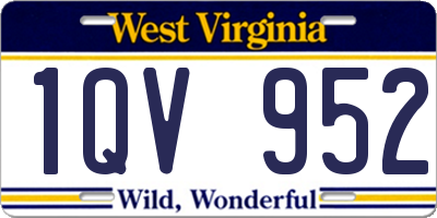 WV license plate 1QV952