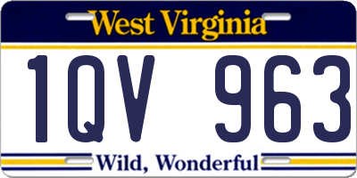 WV license plate 1QV963