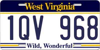 WV license plate 1QV968