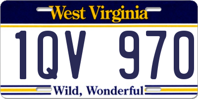 WV license plate 1QV970