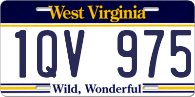 WV license plate 1QV975