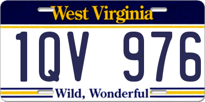 WV license plate 1QV976