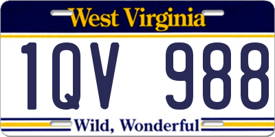 WV license plate 1QV988