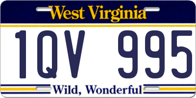 WV license plate 1QV995