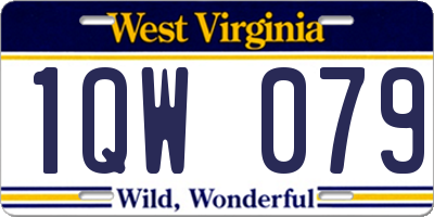 WV license plate 1QW079