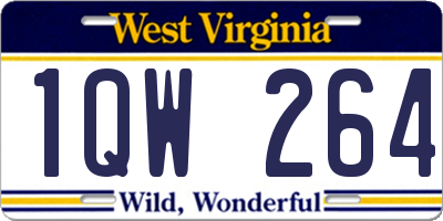 WV license plate 1QW264