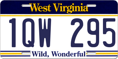 WV license plate 1QW295