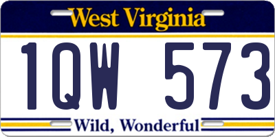 WV license plate 1QW573