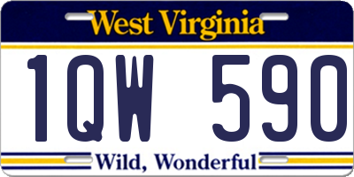 WV license plate 1QW590