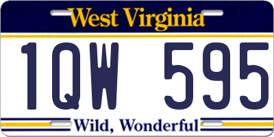 WV license plate 1QW595