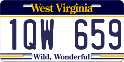 WV license plate 1QW659
