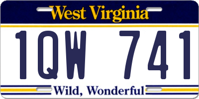 WV license plate 1QW741