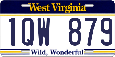 WV license plate 1QW879