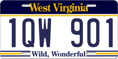 WV license plate 1QW901