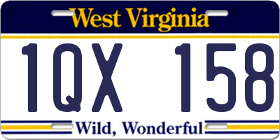 WV license plate 1QX158
