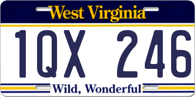 WV license plate 1QX246